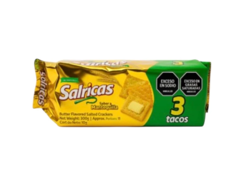 Salrica de mantequilla 3 tacos